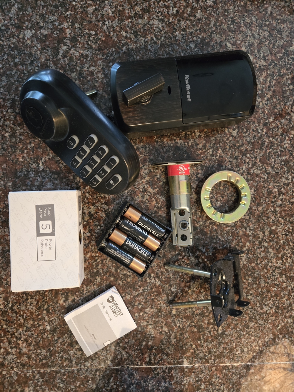 Kwikset Electronic Deadbolt Keypad Lock with Accessories - Venitian Bronze/Black